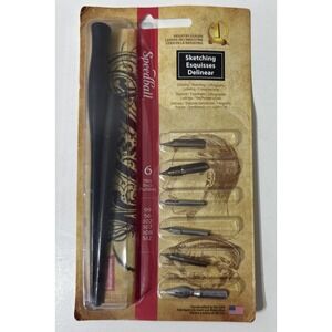 Speedball Pens‎ Sketching Set 6 Nibs Drawing Lithography Lettering Crosshatching